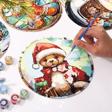 Laden Sie das Bild in den Galerie-Viewer, Malen nach Zahlen 20 cm Tischsets (6 Stück) - Lebkuchenhaus, Weihnachtsbaum und Winter-Designs