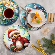 Laden Sie das Bild in den Galerie-Viewer, Malen nach Zahlen 20 cm Tischsets (6 Stück) - Lebkuchenhaus, Weihnachtsbaum und Winter-Designs