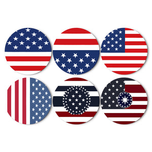 Malen nach Zahlen 20 cm Tischsets (6 Stück) - Amerikanische Flagge