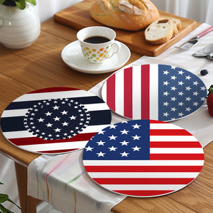 Malen nach Zahlen 20 cm Tischsets (6 Stück) - Amerikanische Flagge