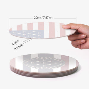 Malen nach Zahlen 20 cm Tischsets (6 Stück) - Amerikanische Flagge