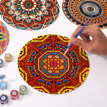 Laden Sie das Bild in den Galerie-Viewer, Malen nach Zahlen 20 cm Tischsets (6 Stück) - Böhmische Mandala Rund