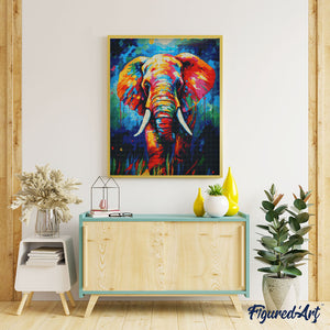 Diamond Painting - Elefant Farbenfroh Abstrakt