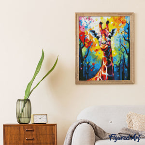 Diamond Painting - Giraffe Farbenfroh Abstrakt