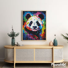 Laden Sie das Bild in den Galerie-Viewer, Diamond Painting - Panda Farbenfroh Abstrakt