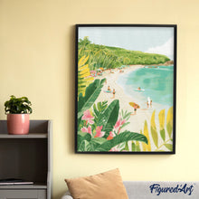 Laden Sie das Bild in den Galerie-Viewer, Diamond Painting - Surfparadies – 40 x 50 cm auf Keilrahmen gespannt