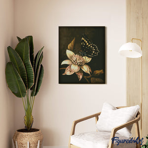 Diamond Painting - Mormonen-Schmetterling und Blume