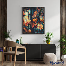 Laden Sie das Bild in den Galerie-Viewer, Diamond Painting - Schmetterling und Kirschblüten