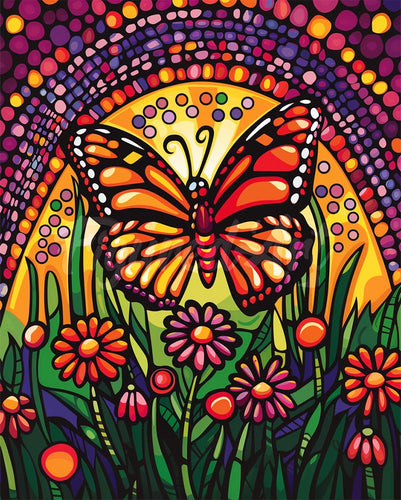 Diamond Painting - Mosaik-Schmetterling