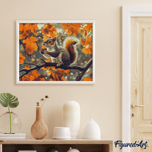 Diamond Painting - Herbst-Eichhörnchen