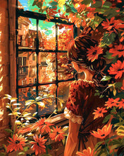 Laden Sie das Bild in den Galerie-Viewer, Diamond Painting - Herbstfensterblick