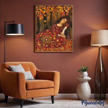 Laden Sie das Bild in den Galerie-Viewer, Diamond Painting - Von Klimt inspirierte Herbst-Dame