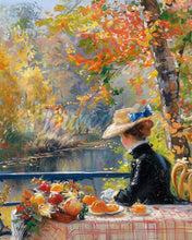 Laden Sie das Bild in den Galerie-Viewer, Diamond Painting - Von Renoir inspirierte Herbst-Dame