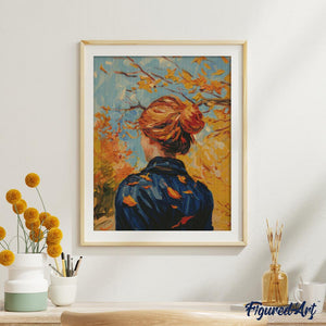 Diamond Painting - Von Van Gogh inspirierte Herbst-Dame