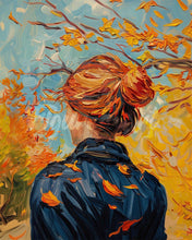 Laden Sie das Bild in den Galerie-Viewer, Diamond Painting - Von Van Gogh inspirierte Herbst-Dame