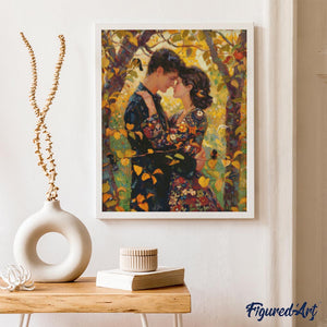 Diamond Painting - Von Klimt inspirierte Herbst-Umarmung