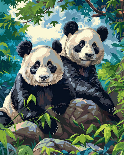 Diamond Painting - Riesenpanda-Zwillinge