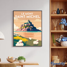 Laden Sie das Bild in den Galerie-Viewer, Diamond Painting – Reiseplakat Mont Saint-Michel