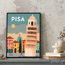 Laden Sie das Bild in den Galerie-Viewer, Diamond Painting – Reiseplakat Pisa