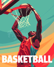 Laden Sie das Bild in den Galerie-Viewer, Malen nach Zahlen Figured&#39;Art – Sportposter Basketball