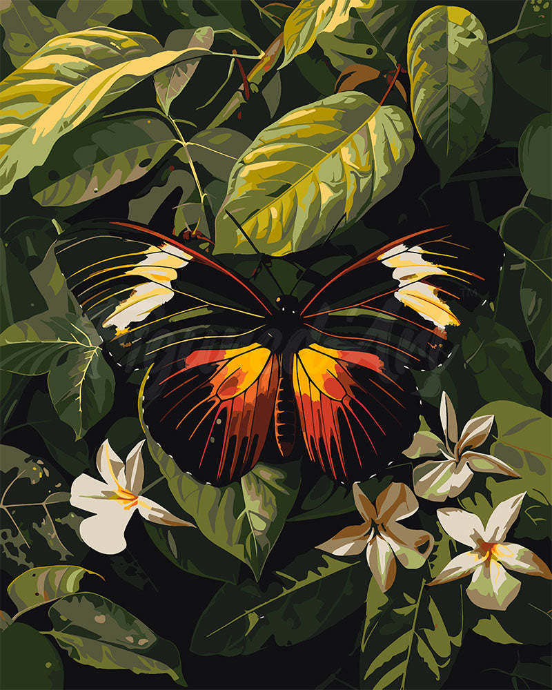 Malen nach Zahlen Figured'Art – Heliconius Erato Schmetterling