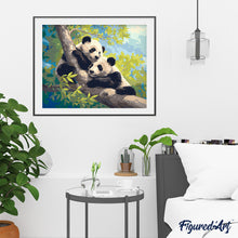 Laden Sie das Bild in den Galerie-Viewer, Pandas auf einem Ast