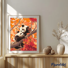 Laden Sie das Bild in den Galerie-Viewer, Pandazwillinge im Herbst