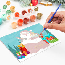 Laden Sie das Bild in den Galerie-Viewer, Malen nach Zahlen 6er-Pack DIY Weihnachtskarten - Serie 4