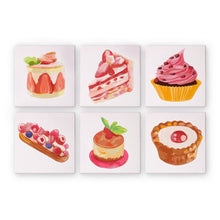 Laden Sie das Bild in den Galerie-Viewer, Mini Malen nach Zahlen 15x15cm (6 Stück) - Süße Desserts Serie 1