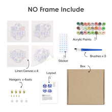 Laden Sie das Bild in den Galerie-Viewer, Mini Malen nach Zahlen 15x15cm (4 Stück) - Fußballpokal