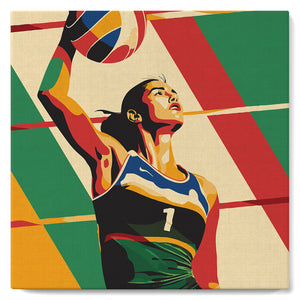 Mini Malen nach Zahlen mit Rahmen - Sportposter Volleyball