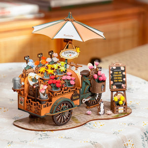 3D Puzzle - Blumenwagen