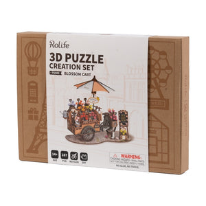 3D Puzzle - Blumenwagen