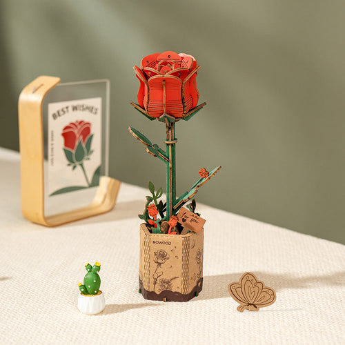 3D Puzzle - Rote Rose