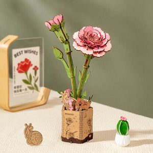 3D Puzzle - Rosa Nelke