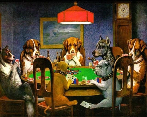 Malen nach Zahlen fŸr Erwachsene |ÊPoker spielende Hunde | Figured'Art