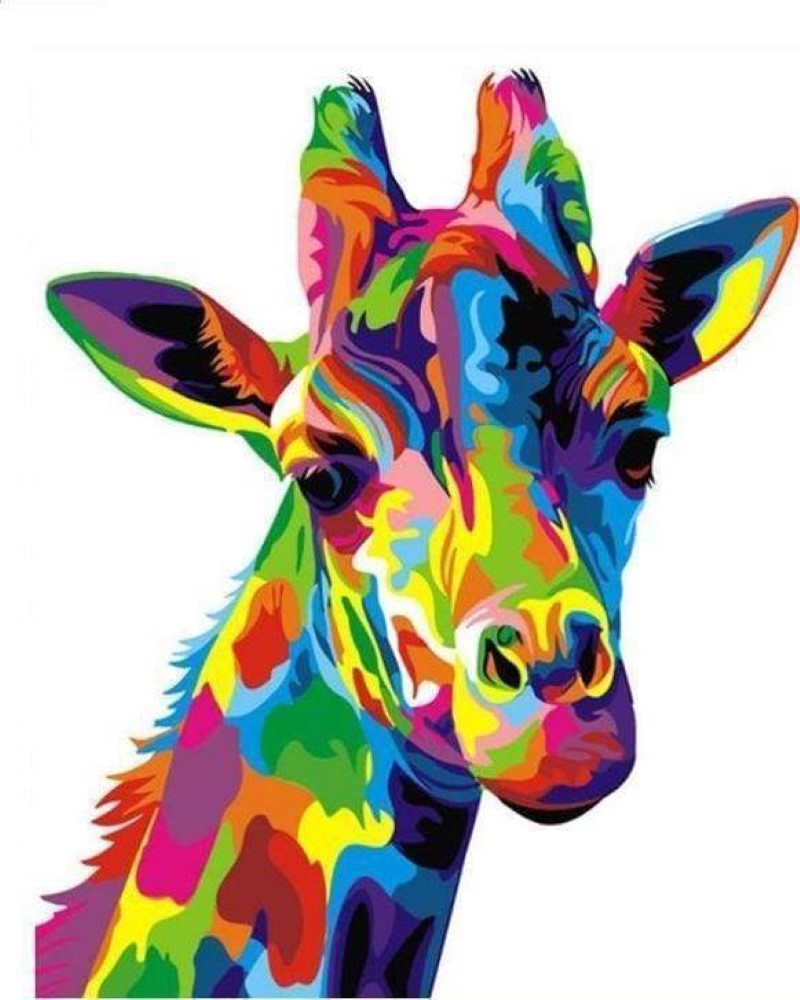 Kreuzstich – Pop Art Giraffe