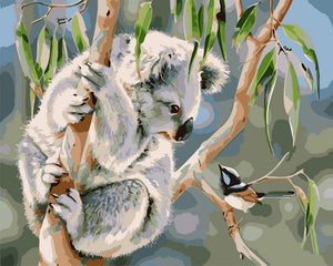 Malen nach Zahlen – Koala und Vogel
