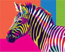 Laden Sie das Bild in den Galerie-Viewer, Malen nach Zahlen – Zebra Pop Art