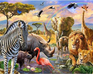 Malen nach Zahlen – Die Tiere Afrikas