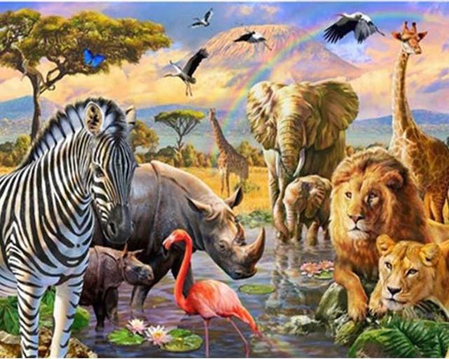 Malen nach Zahlen – Die Tiere Afrikas