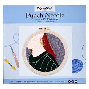Punch Needle Gold-Ohrring