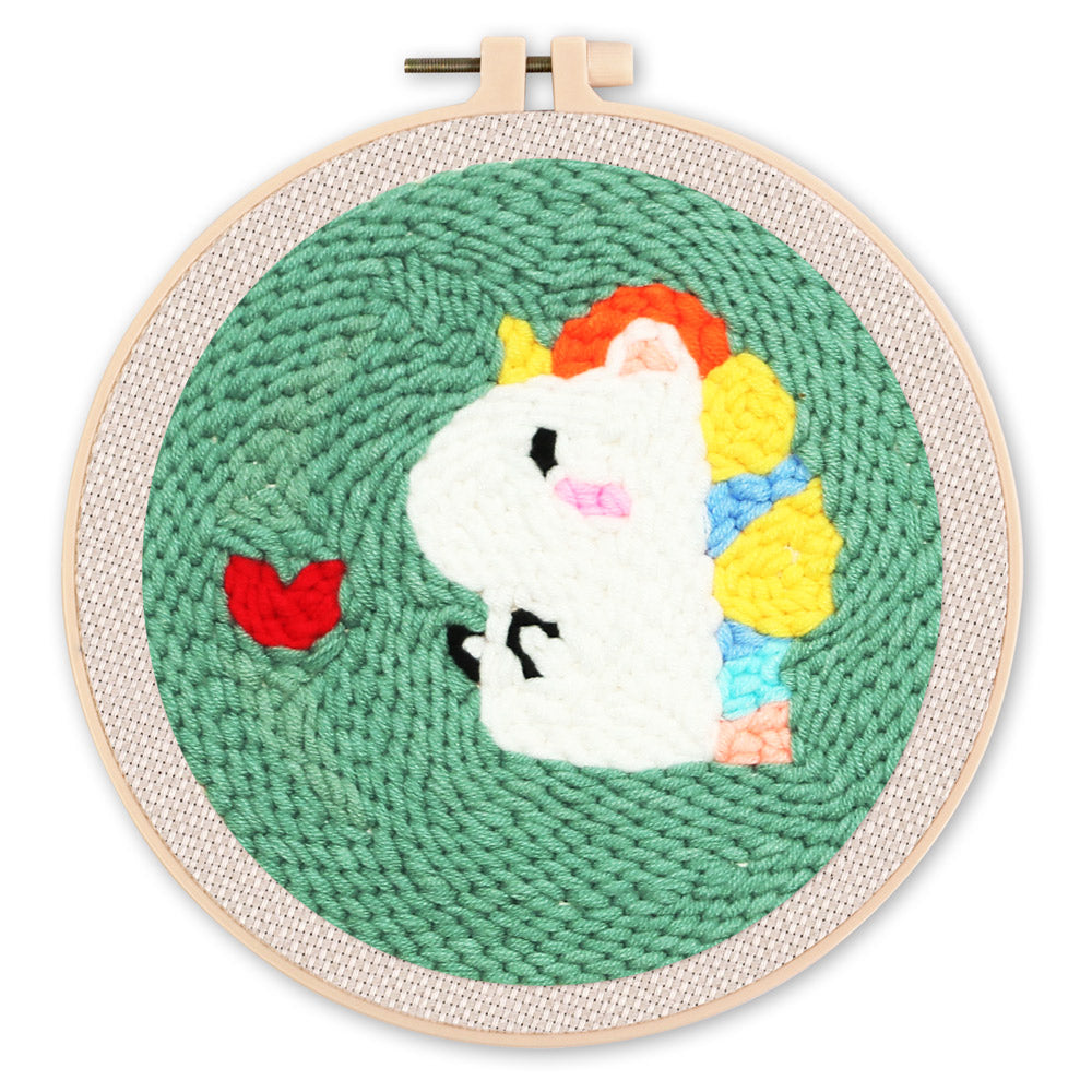 Punch Needle set Verliebtes Einhorn