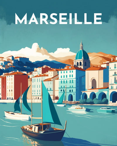 Diamond Painting – Reiseplakat Marseille