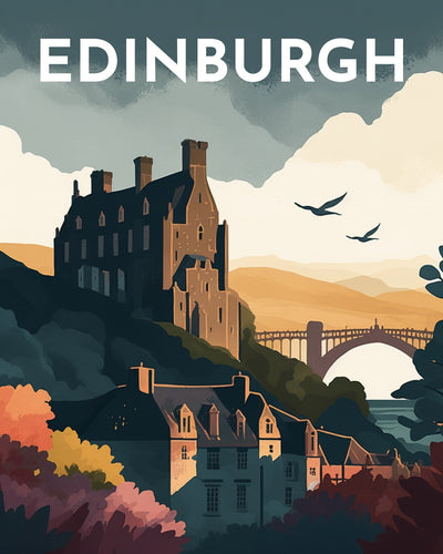 Diamond Painting – Reiseposter Edinburgh