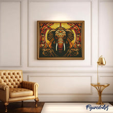 Laden Sie das Bild in den Galerie-Viewer, Diamond Painting – Elefant Art Deco