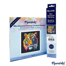 Laden Sie das Bild in den Galerie-Viewer, Mini Diamond Painting 25 x 25 cm - Abstrakter Pop Art Tiger