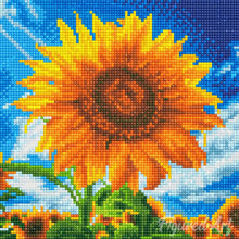Laden Sie das Bild in den Galerie-Viewer, Mini Diamond Painting 25 x 25 cm - Sonnegeküsste Sonnenblume