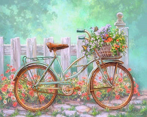 Diamond Painting – Blumenreiches Fahrrad