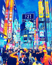 Laden Sie das Bild in den Galerie-Viewer, Diamond Painting – Tokyo Shibuya – 40 x 50 cm auf Keilrahmen gespannt | Figured&#39;Art